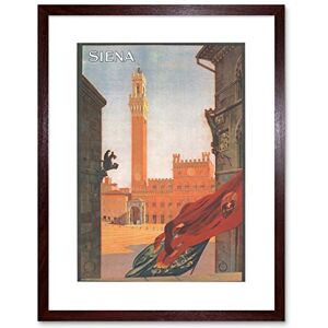 Wee Blue Coo Travel Siena Torre Del Mangia Italy Vintage Advert Framed Wall Art Print Wee Blue Coo Travel Siena Torre Del Mangia Italy Vintage Advert Framed Wall Art Print
