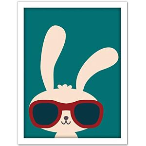 Wee Blue Coo Rabbit Bunny Sunglasses Cartoon Artwork Framed Wall Art Print 18X24 Inch Wee Blue Coo Rabbit Bunny Sunglasses Cartoon Artwork Framed Wall Art Print 18X24 Inch