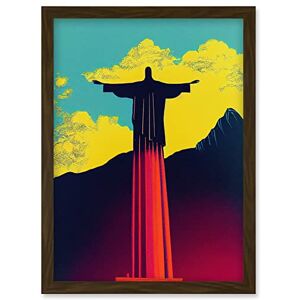 Artery8 - Christ the Redeemer Rio Brazil Pop Art - A4 Artery8 - Christ the Redeemer Rio Brazil Pop Art - A4