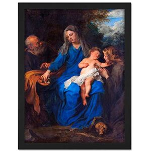 Artery8 Van Dyck The Holy Family Mary Magdalene Painting Artwork Framed Wall Art Print 18X24 Inch Artery8 Van Dyck The Holy Family Mary Magdalene Painting Artwork Framed Wall Art Print 18X24 Inch
