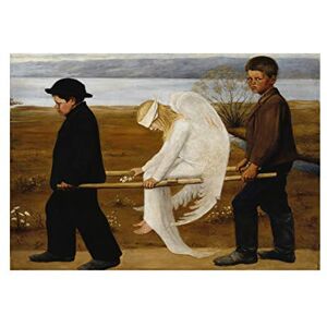 Wee Blue Coo Painting Simberg The Wounded Angel Wall Art Print Wee Blue Coo Painting Simberg The Wounded Angel Wall Art Print