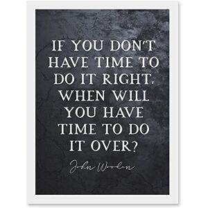 Artery8 Slate Quote John Wooden Do It Right Do It Over Basketball Coach Inspiring Sports Artwork Framed Wall Art Print A4 Artery8 Slate Quote John Wooden Do It Right Do It Over Basketball Coach Inspiring Sports Artwork Framed Wall Art Print A4