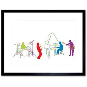 Wee Blue Coo Jazz Piano Blues Drums Saxaphone Music Home Picture Framed Wall Art Print Wee Blue Coo Jazz Piano Blues Drums Saxaphone Music Home Picture Framed Wall Art Print
