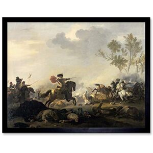 Artery8 Jan Van Huchtenburg Cavalry Attack Painting Art Print Framed Poster Wall Decor 12x16 inch Artery8 Jan Van Huchtenburg Cavalry Attack Painting Art Print Framed Poster Wall Decor 12x16 inch