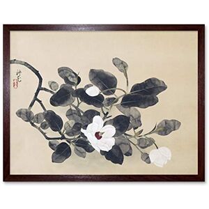 Artery8 Yamamura Koka Magnolia Branch Flower Painting Art Print Framed Poster Wall Decor 12x16 inch Artery8 Yamamura Koka Magnolia Branch Flower Painting Art Print Framed Poster Wall Decor 12x16 inch