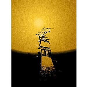 Artery8 Gold Effect Yellow Black Pier Sunset Abstract Unframed Wall Art Print Poster Home Decor Premium Artery8 Gold Effect Yellow Black Pier Sunset Abstract Unframed Wall Art Print Poster Home Decor Premium