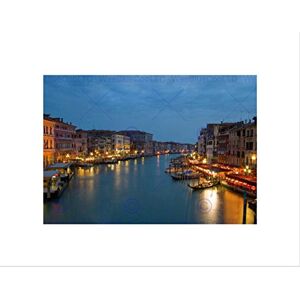 Wee Blue Coo CANAL VENICE NIGHT CITYSCAPE GONDOLA BLACK FRAMED ART PRINT PICTURE B12X8453 Wee Blue Coo CANAL VENICE NIGHT CITYSCAPE GONDOLA BLACK FRAMED ART PRINT PICTURE B12X8453