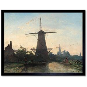 Artery8 Barthold Jongkind Windmills Near Rotterdam Painting Art Print Framed Poster Wall Decor 12x16 inch Artery8 Barthold Jongkind Windmills Near Rotterdam Painting Art Print Framed Poster Wall Decor 12x16 inch