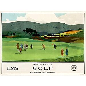 Wee Blue Coo TRAVEL TOURISM RAILWAY SPORT GOLF PUTT GREEN LMS SCOTLAND UK PRINT 18x24 INCH LV4298 Wee Blue Coo TRAVEL TOURISM RAILWAY SPORT GOLF PUTT GREEN LMS SCOTLAND UK PRINT 18x24 INCH LV4298