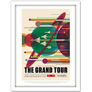 Wee Blue Coo NASA Space Travel Advert Grand Tour Artwork Framed Wall Art Print 18X24 Inch Wee Blue Coo NASA Space Travel Advert Grand Tour Artwork Framed Wall Art Print 18X24 Inch