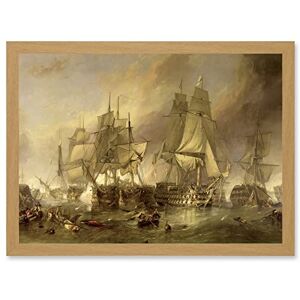 Artery8 Stanfield Battle Of Trafalgar Painting Naval Battle Artwork Framed Wall Art Print A4 Artery8 Stanfield Battle Of Trafalgar Painting Naval Battle Artwork Framed Wall Art Print A4