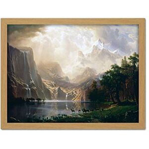 Fine Art Prints Bierstadt Among Sierra Nevada California Painting Large Framed Art Print Poster Wall Decor 18x24 in Fine Art Prints Bierstadt Among Sierra Nevada California Painting Large Framed Art Print Poster Wall Decor 18x24 in
