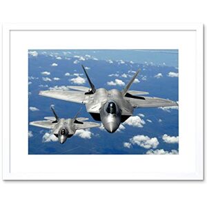 Wee Blue Coo Military Air Plane Fighter Jet F22 Raptor Tyndall Framed Wall Art Print Wee Blue Coo Military Air Plane Fighter Jet F22 Raptor Tyndall Framed Wall Art Print