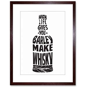 Wee Blue Coo QUOTE TYPOGRAPH BARLEY WHISKY BOTTLE FRAMED PICTURE POSTER ART PRINT F97X10110 Wee Blue Coo QUOTE TYPOGRAPH BARLEY WHISKY BOTTLE FRAMED PICTURE POSTER ART PRINT F97X10110