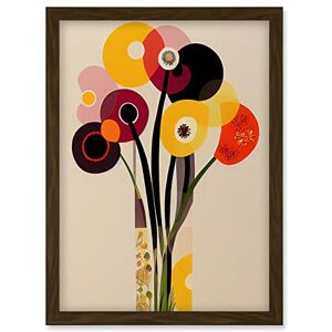 Wee Blue Coo Abstract Retro Spring Summer Flowers Floral Yellow Burgundy Orange Bouquet Vase Artwork Framed Wall Art Print A4 Wee Blue Coo Abstract Retro Spring Summer Flowers Floral Yellow Burgundy Orange Bouquet Vase Artwork Framed Wall Art Print A4