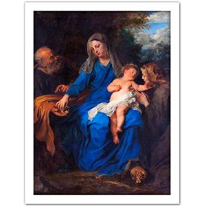 Artery8 Van Dyck The Holy Family Mary Magdalene Painting Artwork Framed Wall Art Print 18X24 Inch Artery8 Van Dyck The Holy Family Mary Magdalene Painting Artwork Framed Wall Art Print 18X24 Inch