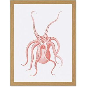 Wee Blue Coo Living Coral Octopus Upside Down Large Light Oak Framed Art Print Wall Poster 18x24 inch Wee Blue Coo Living Coral Octopus Upside Down Large Light Oak Framed Art Print Wall Poster 18x24 inch