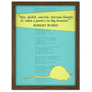 Wee Blue Coo Poem Lyrics Burns To A Mouse Artwork Framed Wall Art Print 18X24 Inch Wee Blue Coo Poem Lyrics Burns To A Mouse Artwork Framed Wall Art Print 18X24 Inch