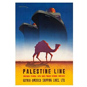 Wee Blue Coo Travel Palestine Shipping Line Camel Liner Ocean Boat Wall Art Print Wee Blue Coo Travel Palestine Shipping Line Camel Liner Ocean Boat Wall Art Print