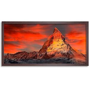 Wee Blue Coo Matterhorn Mountain Sunset Red Long Panel Framed Wall Art Print Wee Blue Coo Matterhorn Mountain Sunset Red Long Panel Framed Wall Art Print