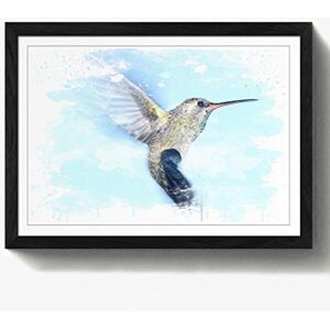 Arty Pie Framed Print Black A2 (24.5x18 Inch) Flying Hummingbird Bird (2) V3, Wood, Multi-Colour, 60 x 42 x 2 cm Arty Pie Framed Print Black A2 (24.5x18 Inch) Flying Hummingbird Bird (2) V3, Wood, Multi-Colour, 60 x 42 x 2 cm