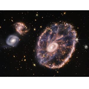 Artery8 NASA James Webb Space Telescope Cartwheel Galaxy NIRCam MIRI Composite Image Poster Unframed Wall Art Print Poster Home Decor Premium Artery8 NASA James Webb Space Telescope Cartwheel Galaxy NIRCam MIRI Composite Image Poster Unframed Wall Art Print Poster Home Decor Premium