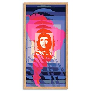 Wee Blue Coo Che Guevara South American Revolutionary Retro Long Panel Framed Wall Art Print Wee Blue Coo Che Guevara South American Revolutionary Retro Long Panel Framed Wall Art Print