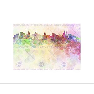 Wee Blue Coo Abstract Cityscape Sao Paolo Brazil Skyline Paint Splash Wall Art Print Wee Blue Coo Abstract Cityscape Sao Paolo Brazil Skyline Paint Splash Wall Art Print