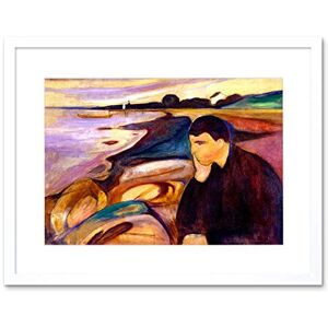 Wee Blue Coo Painting Portrait Munch Melancholy Framed Wall Art Print Wee Blue Coo Painting Portrait Munch Melancholy Framed Wall Art Print