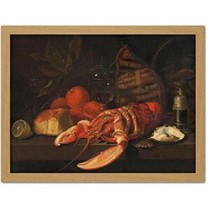 Artery8 David Davidsz De Heem Still Life Lobster Painting Artwork Framed Wall Art Print 18X24 Inch Artery8 David Davidsz De Heem Still Life Lobster Painting Artwork Framed Wall Art Print 18X24 Inch