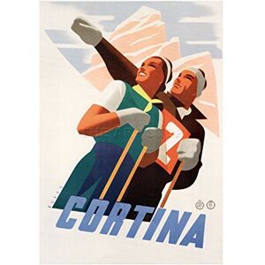 Wee Blue Coo Sport Winter Skiing Cortina Italy Alpine Ad Picture Wall Art Print Wee Blue Coo Sport Winter Skiing Cortina Italy Alpine Ad Picture Wall Art Print