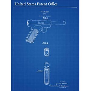 Artery8 Ruger Pistol Gun Weapon 1951 Patent Plan Premium Wall Art Canvas Print 18X24 Inch Artery8 Ruger Pistol Gun Weapon 1951 Patent Plan Premium Wall Art Canvas Print 18X24 Inch