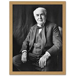 Fine Art Prints Portrait Inventor Thomas Edison Old Photo Artwork Framed Wall Art Print 18X24 Inch Fine Art Prints Portrait Inventor Thomas Edison Old Photo Artwork Framed Wall Art Print 18X24 Inch