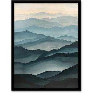 Artery8 Misty Morning Alps Aerial View Mountain Landscape Living Room Artwork Framed Wall Art Print A4 Artery8 Misty Morning Alps Aerial View Mountain Landscape Living Room Artwork Framed Wall Art Print A4