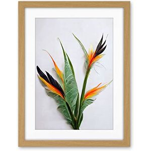 Wee Blue Coo Bird Of Paradise Stem Leaves And Flowers Tropical Plant Botanical Artwork Framed Wall Art Print 18X24 Inch Wee Blue Coo Bird Of Paradise Stem Leaves And Flowers Tropical Plant Botanical Artwork Framed Wall Art Print 18X24 Inch