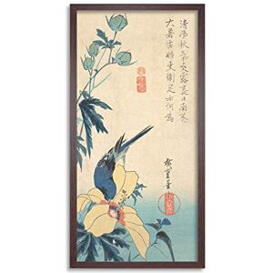 Fine Art Prints Utagawa Hiroshige Hibiscus and Bluebird Long Framed Art Print Wall Poster 25x12 inch Fine Art Prints Utagawa Hiroshige Hibiscus and Bluebird Long Framed Art Print Wall Poster 25x12 inch