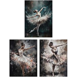Artery8 Set of 3 Ballet Dancers Oil Paintings Graceful Ballerinas Dancing Poses Unframed Wall Art Living Room Poster Prints Pack Artery8 Set of 3 Ballet Dancers Oil Paintings Graceful Ballerinas Dancing Poses Unframed Wall Art Living Room Poster Prints Pack