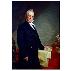 Wee Blue Coo Painting Portrait Healy President James Buchanan Wall Art Print Wee Blue Coo Painting Portrait Healy President James Buchanan Wall Art Print