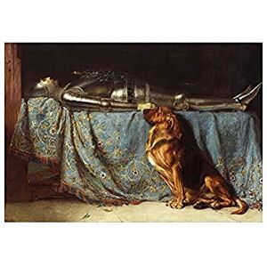 Wee Blue Coo Painting Animal Dog Knight Rest Bloodhound Riviere Wall Art Print Wee Blue Coo Painting Animal Dog Knight Rest Bloodhound Riviere Wall Art Print