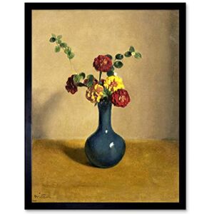 Artery8 Willem Witsen Marigold In A Blue Vase Painting Art Print Framed Poster Wall Decor 12x16 inch Artery8 Willem Witsen Marigold In A Blue Vase Painting Art Print Framed Poster Wall Decor 12x16 inch