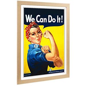 Big Box Art Framed Print of Rosie The Riveter We Can Do It War Poster Design Wall Art Picture Home Decor for Kitchen, Living Room, Bedroom, Hallway, Oak, A2 / 24.5x18 Inch / 62x45cm Big Box Art Framed Print of Rosie The Riveter We Can Do It War Poster Design Wall Art Picture Home Decor for Kitchen, Living Room, Bedroom, Hallway, Oak, A2 / 24.5x18 Inch / 62x45cm