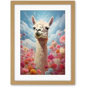 Artery8 Happy Llama Peeking Head Over Pink Flowers Bright Colourful Artwork Kids Bedroom Dreamy Spring Meadow Artwork Framed Wall Art Print 18X24 Inch Artery8 Happy Llama Peeking Head Over Pink Flowers Bright Colourful Artwork Kids Bedroom Dreamy Spring Meadow Artwork Framed Wall Art Print 18X24 Inch