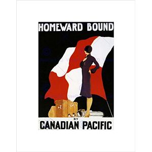 Wee Blue Coo TRAVEL HOMEWARD BOUND CANADA FLAG WOMAN SHIP LINE FRAMED ART PRINT B12X10291 Wee Blue Coo TRAVEL HOMEWARD BOUND CANADA FLAG WOMAN SHIP LINE FRAMED ART PRINT B12X10291