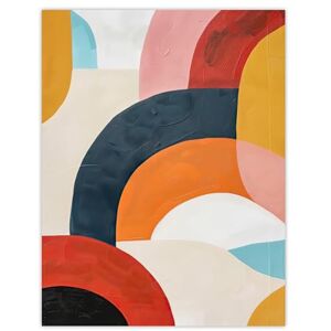 Artery8 Mid Century Modern Retro Rainbow Oil Painting Living Room Extra Large XL Wall Art Poster Print Artery8 Mid Century Modern Retro Rainbow Oil Painting Living Room Extra Large XL Wall Art Poster Print