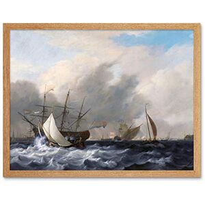 Artery8 Baur Navys Man Of War Amsterdam Ship Seascape Painting Art Print Framed Poster Wall Decor 12x16 inch Artery8 Baur Navys Man Of War Amsterdam Ship Seascape Painting Art Print Framed Poster Wall Decor 12x16 inch