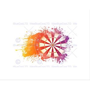 Wee Blue Coo Sport Darts Paint Splash Splatter Dartboard Wall Art Print Wee Blue Coo Sport Darts Paint Splash Splatter Dartboard Wall Art Print