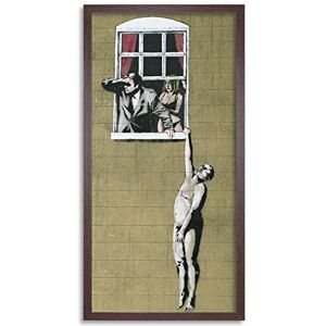 Wee Blue Coo Banksy Graffiti Well Hung Lover Naked Man Long Panel Framed Wall Art Print Wee Blue Coo Banksy Graffiti Well Hung Lover Naked Man Long Panel Framed Wall Art Print