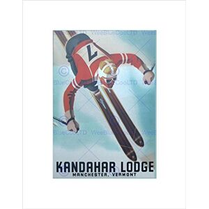 Wee Blue Coo Travel Vermont Kandahar Lodge Skiing Sport Wall Art Print Wee Blue Coo Travel Vermont Kandahar Lodge Skiing Sport Wall Art Print