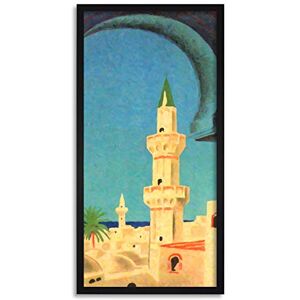 Wee Blue Coo Tripoli Medina Libya Mosque Minaret Long Panel Framed Wall Art Print Wee Blue Coo Tripoli Medina Libya Mosque Minaret Long Panel Framed Wall Art Print