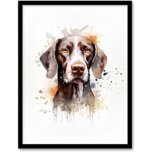 Artery8 Shorthaired German Pointer Lovers Gift Watercolour Pet Portrait Painting Artwork Artwork Framed Wall Art Print A4 Artery8 Shorthaired German Pointer Lovers Gift Watercolour Pet Portrait Painting Artwork Artwork Framed Wall Art Print A4